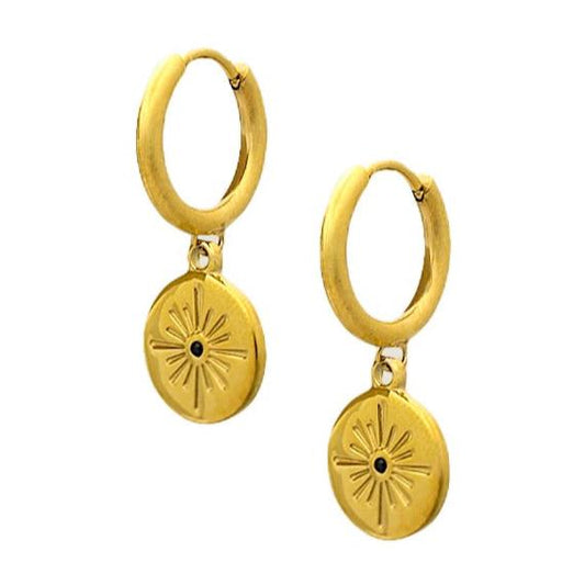 Earrings "Lucky Leaf Black"