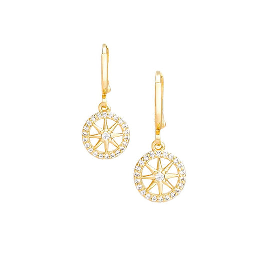Hoop earrings "Golden Sunbeam"