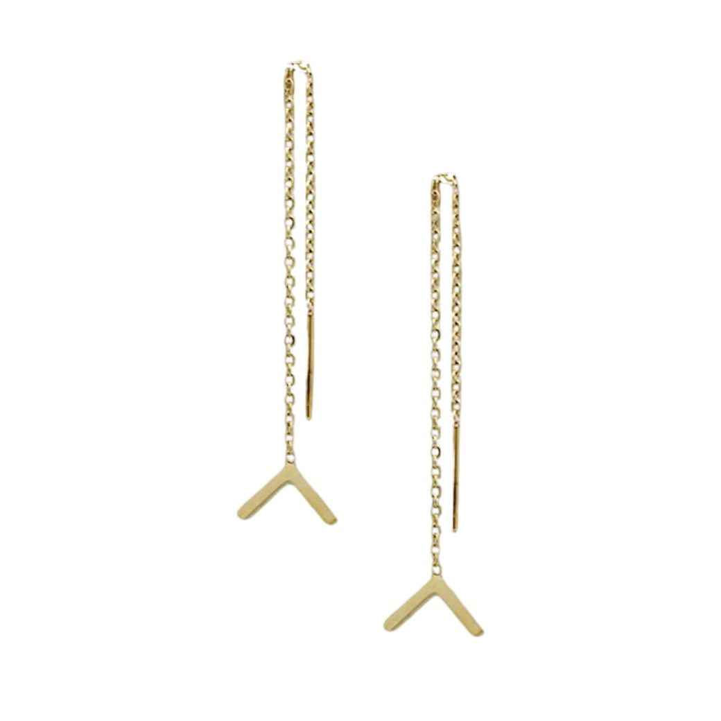 Earrings "upturned V"