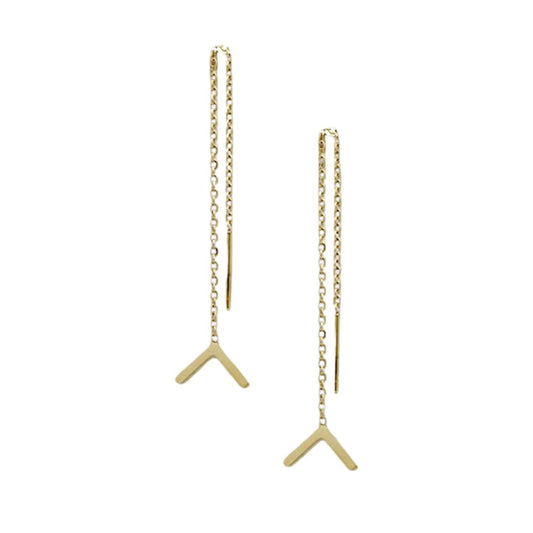 Earrings "upturned V"