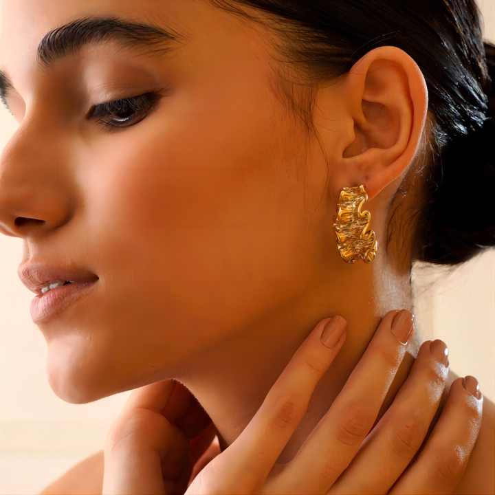 &quot;Textured Hoops&quot; Ohrringe